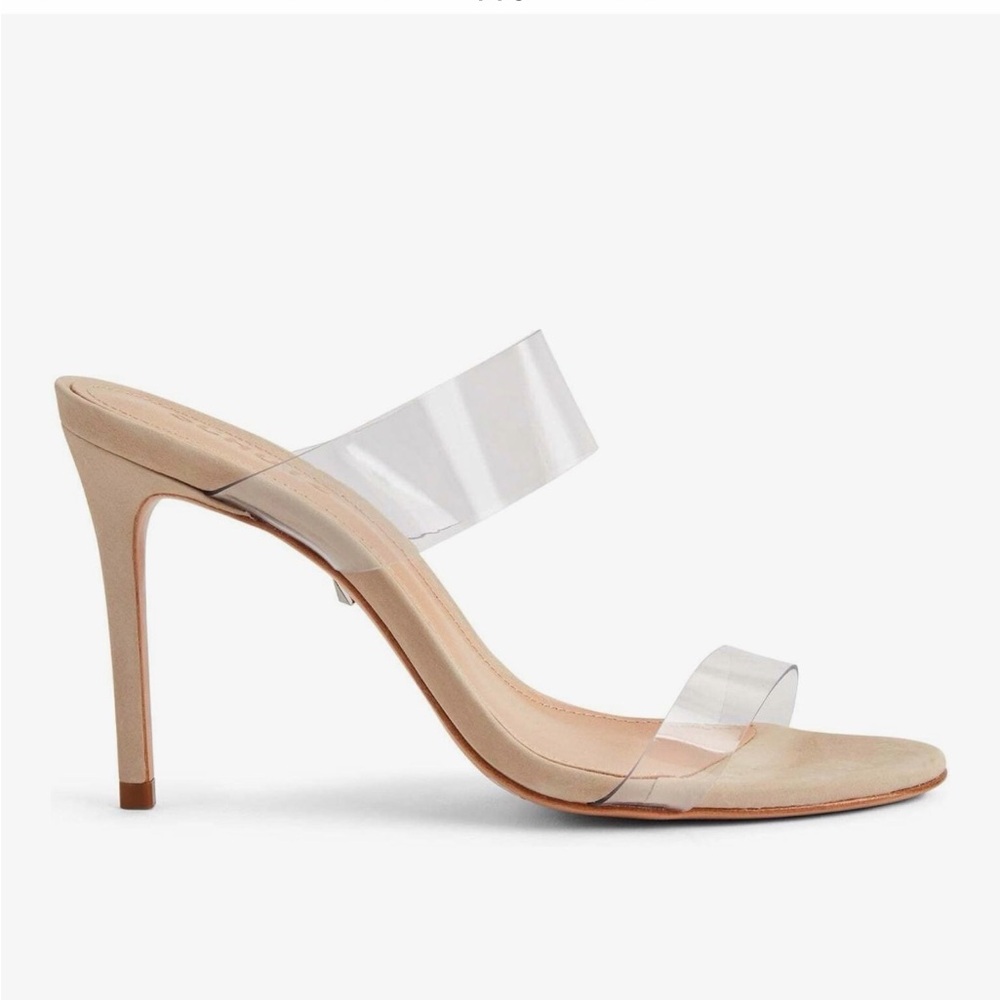 SCHUTZ Transparent Strap Nude Heels